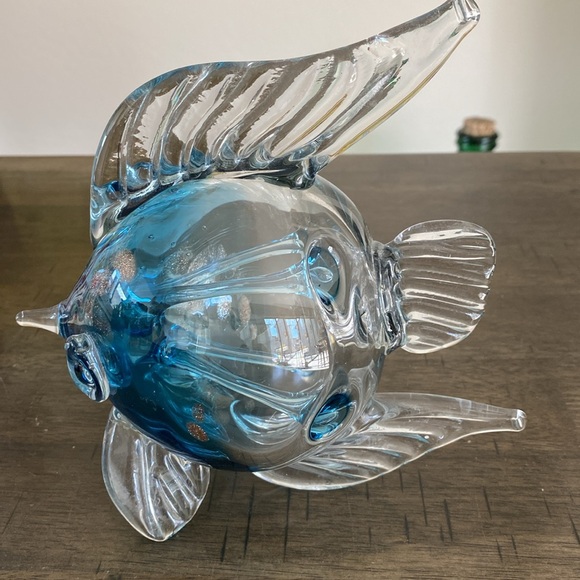 Hand Blown Italian Blue Glass Fish.  Beautiful Piece - Picture 4 of 8